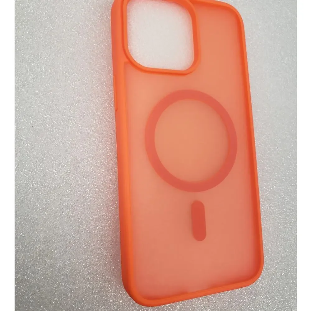 Supfine for iPhone 15 Pro Max Case, Magnetic. Bright Orange Phone Case
